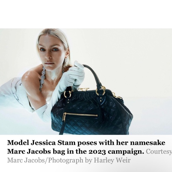 Marc Jacobs Stam Bag Black Quilted Leather Handbag with Gold Chain - Picture 13 of 13